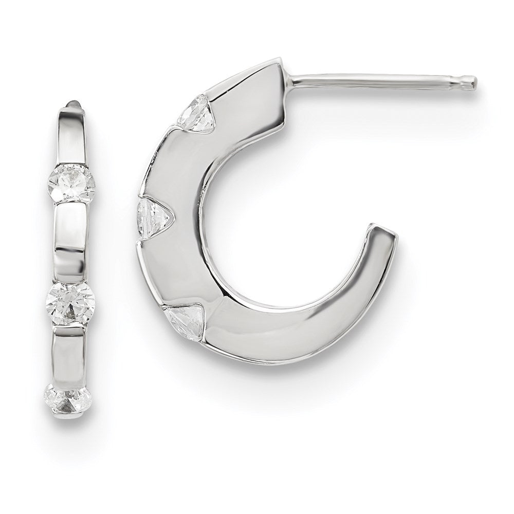 14k White Gold Real Diamond Earrings XE3209A