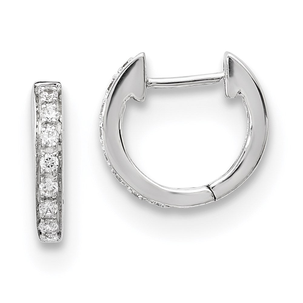 14k White Gold Real Diamond Earrings XE3214A