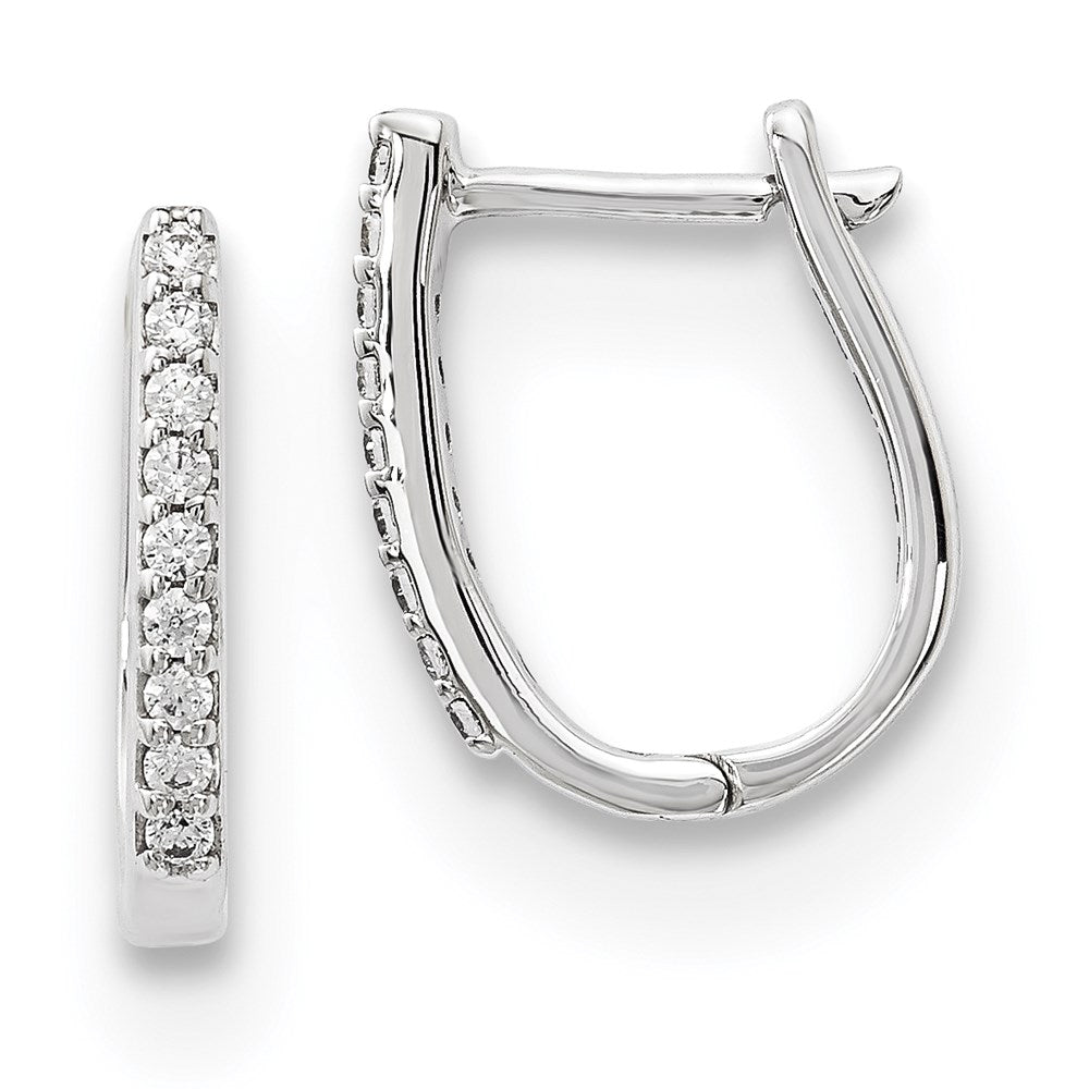 14k White Gold Real Diamond Earrings XE3219A