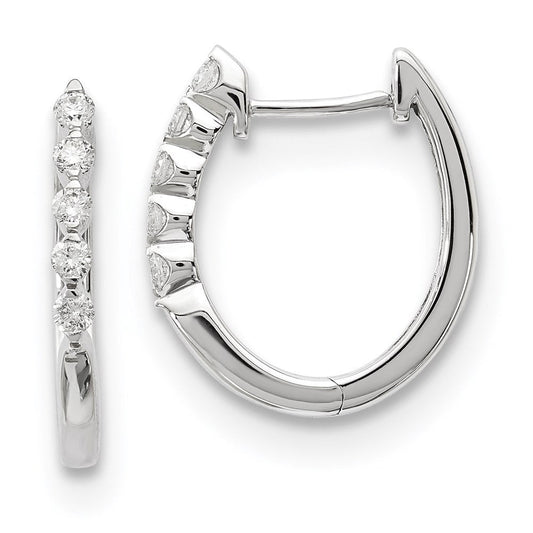 14k White Gold Real Diamond Earrings XE3221A