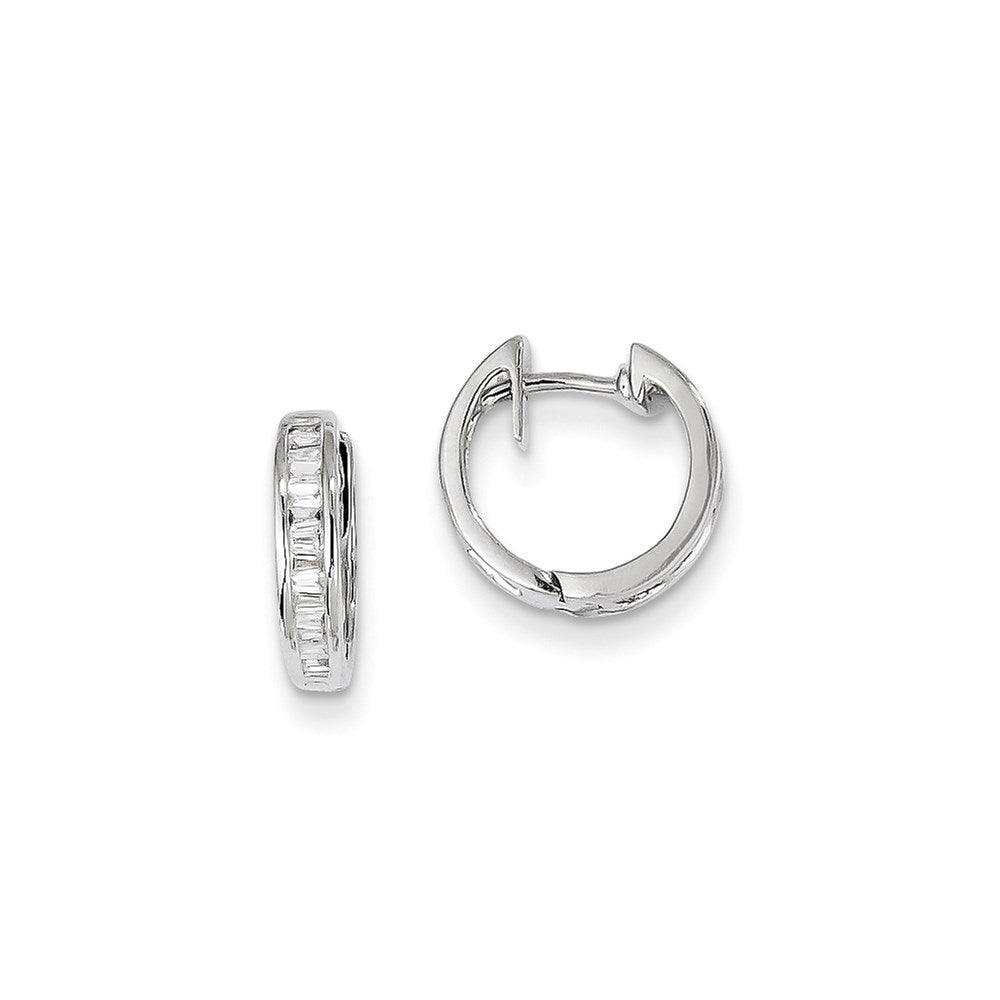 14k White Gold AA Real Diamond Earrings XE567AA