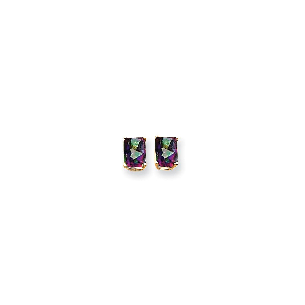 14k Yellow Gold Mystic Topaz Earring XE67FT