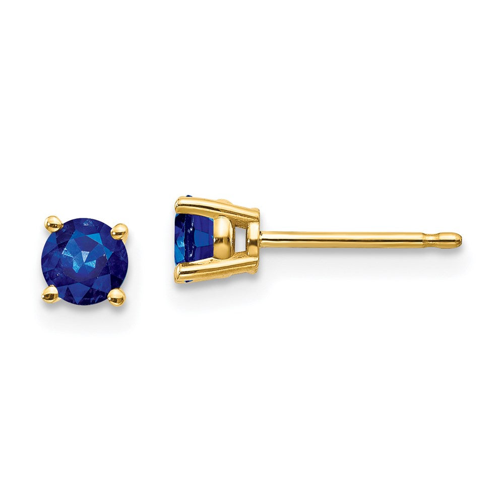 14k Yellow Gold Sapphire Post Earrings XE71S-B