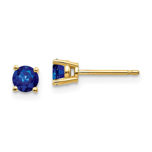 14k Yellow Gold Sapphire Post Earrings XE71S-B
