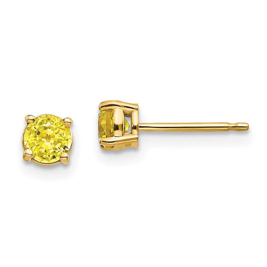 14k Yellow Gold Yellow Sapphire Earrings XE71YS-B