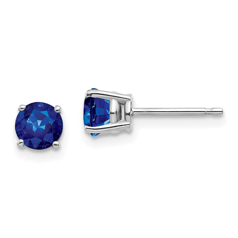 14k White Gold Sapphire Earrings XE72WS-B