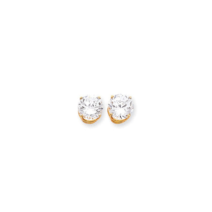 14k Yellow Gold 10mm Cubic Zirconia Earrings XE77CZ