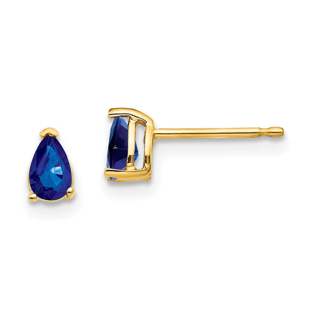 14k Yellow Gold Sapphire Post Earrings XE78S-B