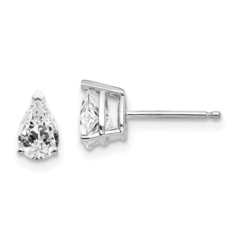 14k Yellow Gold Cubic Zirconia Pear Stud Earrings XE79WCZ
