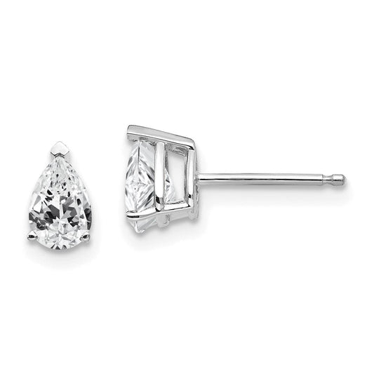 14k Yellow Gold Cubic Zirconia Pear Stud Earrings XE79WCZ
