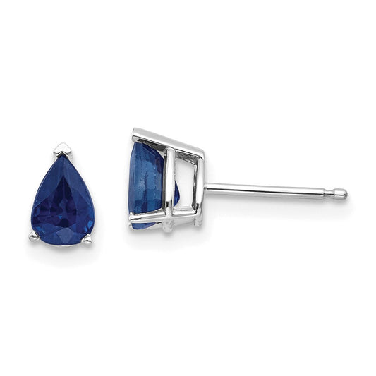 14k White Gold Sapphire Earrings XE79WS-B