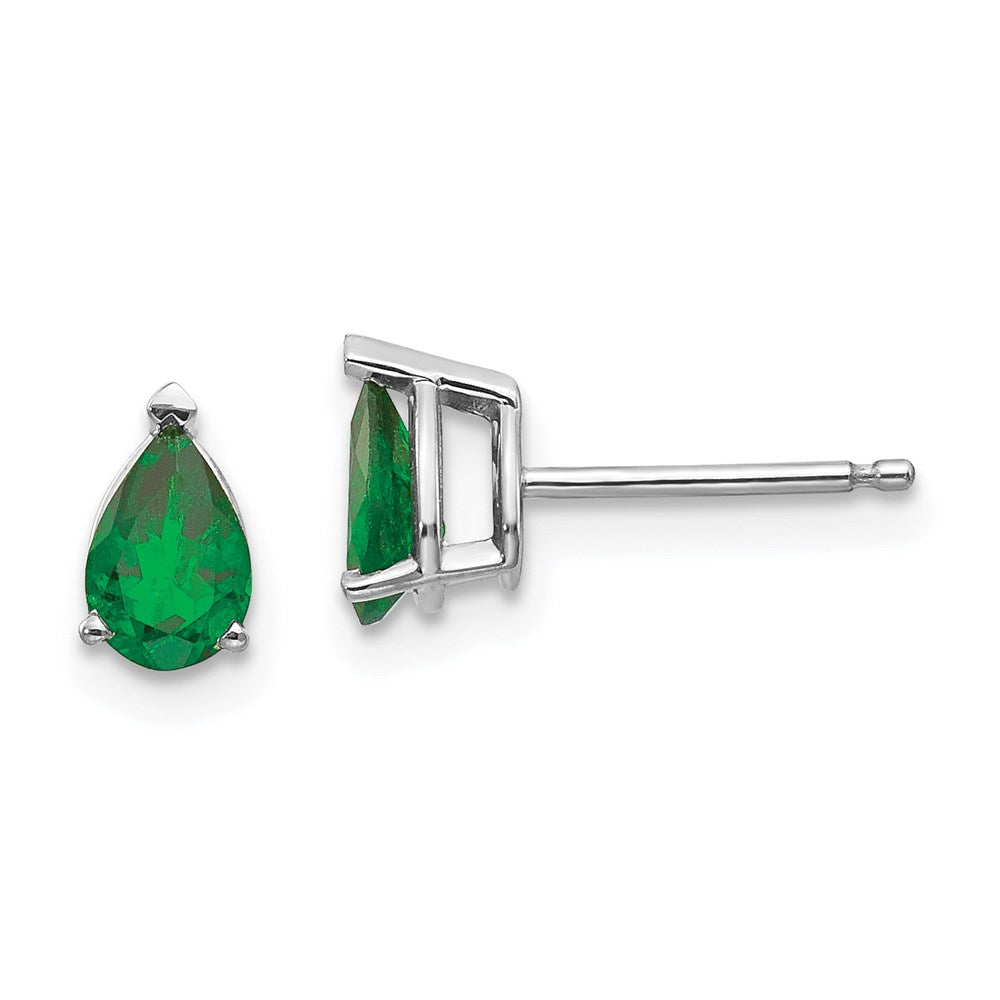 14k White Gold Tsavorite Earrings XE79WTS-B