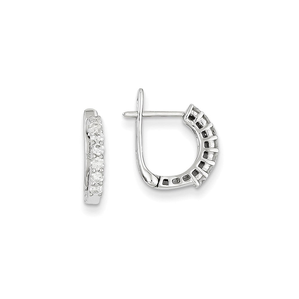 14k White Gold AA Quality Completed Fancy Real Diamond Earrings XE824AA