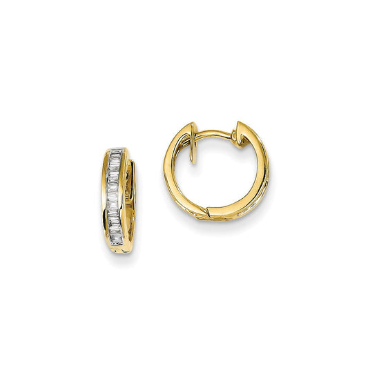 14k Yellow Gold Real Diamond Earrings XE825AA