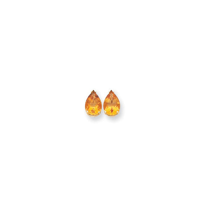 14k Yellow Gold 10x7mm Pear Citrine Earrings XE83CI