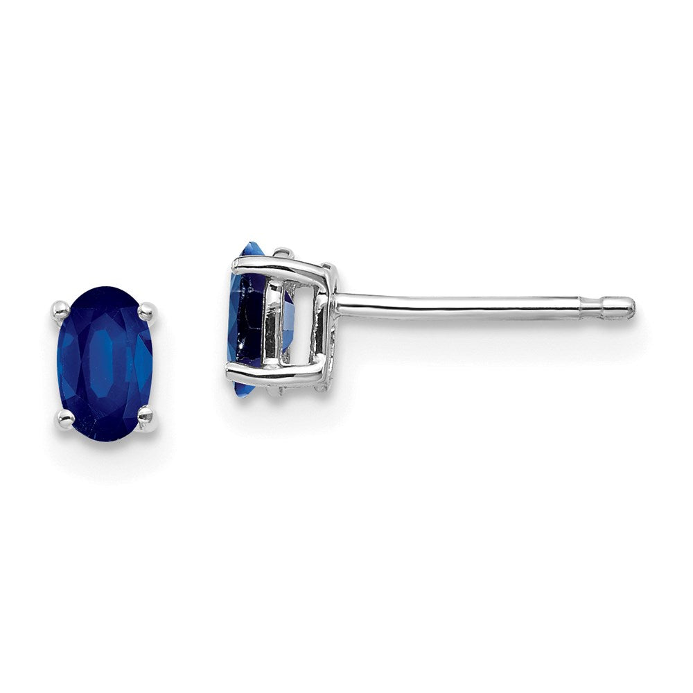 14k White Gold Sapphire Earrings XE85WS-B