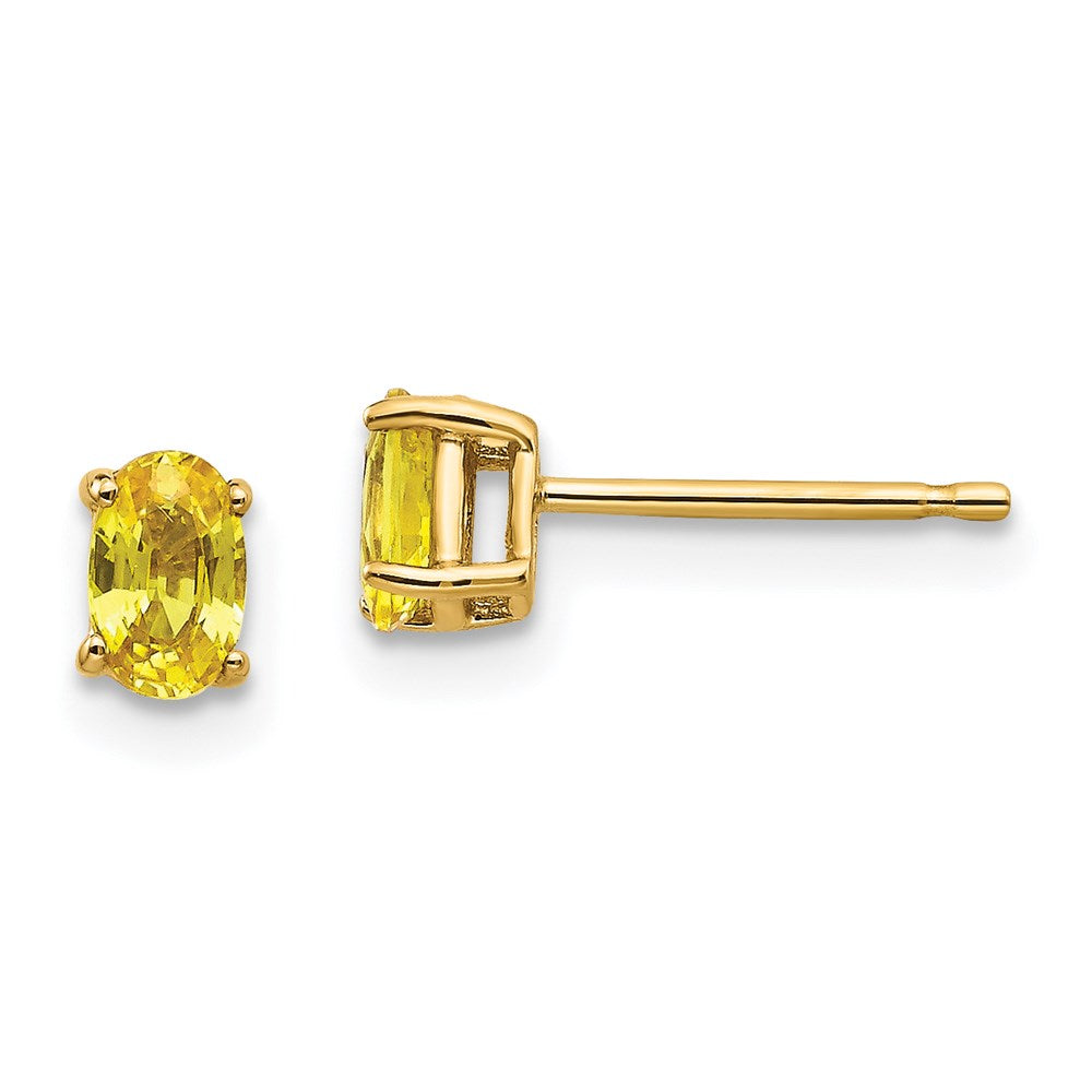 14k Yellow Gold Yellow Sapphire Earrings XE85YS-B