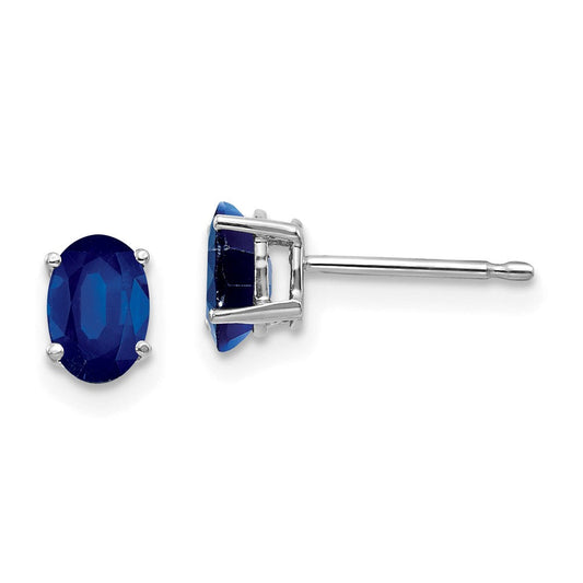 14k White Gold Sapphire Earrings XE86WS-B