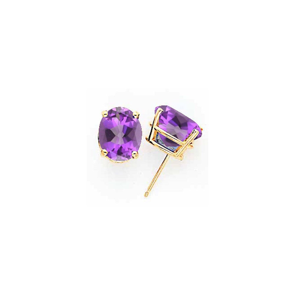 14k Yellow Gold 12x10mm Oval Tsavorite Earrings XE91TV