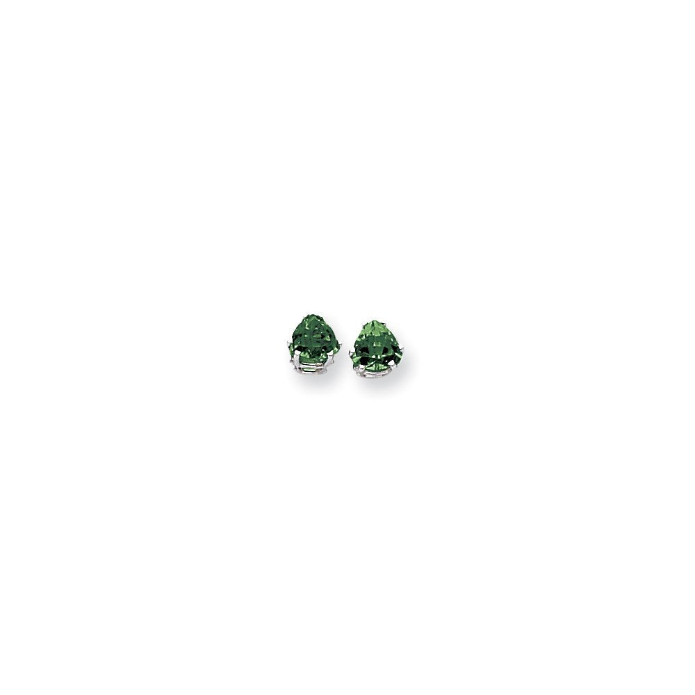 14k White Gold 6mm Mount St. Helens Earrings XE94WMS
