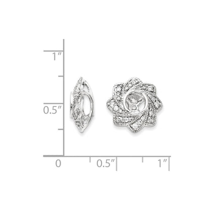 14K White Gold Diamond Earring Jacket