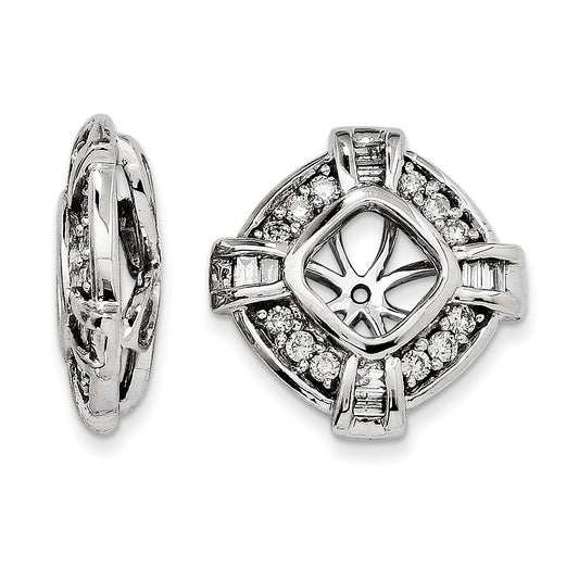 14k White Gold Diamond Earring Jacket