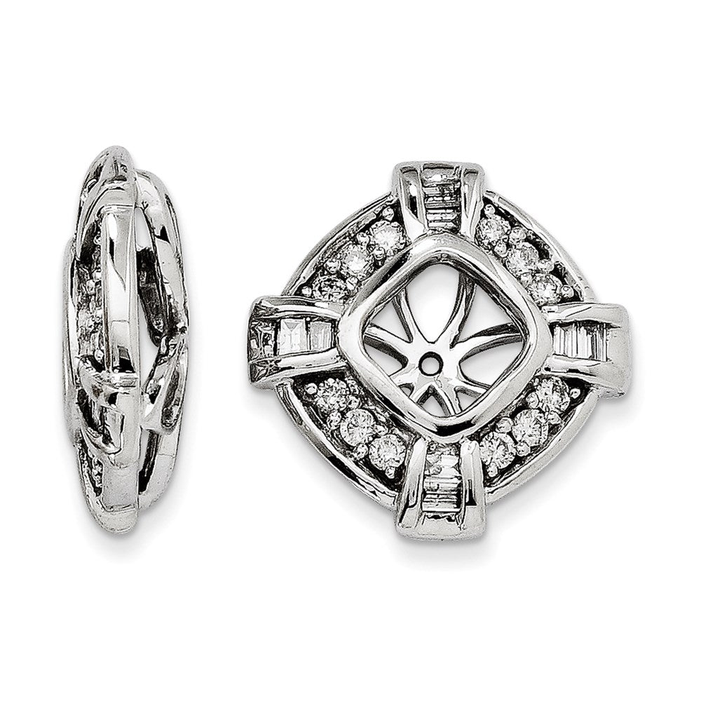 14k White Gold Diamond Earring Jacket