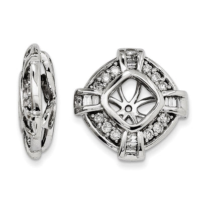 14k White Gold Diamond Earring Jacket