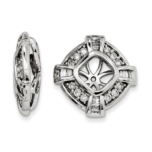 14k White Gold Diamond Earring Jacket