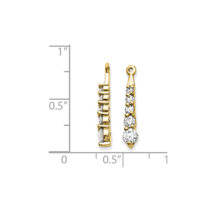 Natural 5/8 Ct. Diamond Jacket Earrings in 14K Yellow Gold