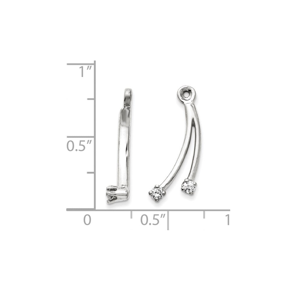 14k White Gold VS Diamond earring jacket