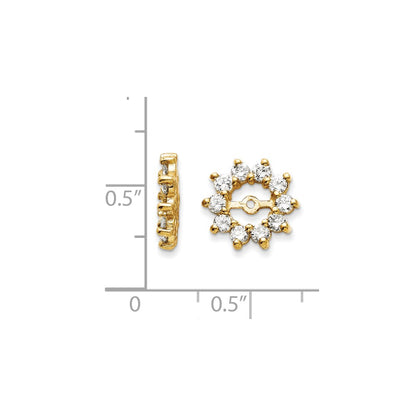 14k A Diamond Earring Jacket
