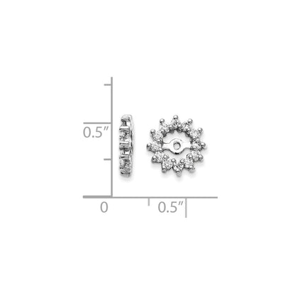 14k White Gold AAA Diamond Earring Jacket