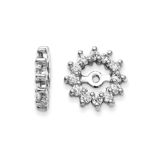 14k White Gold AAA Diamond Earring Jacket