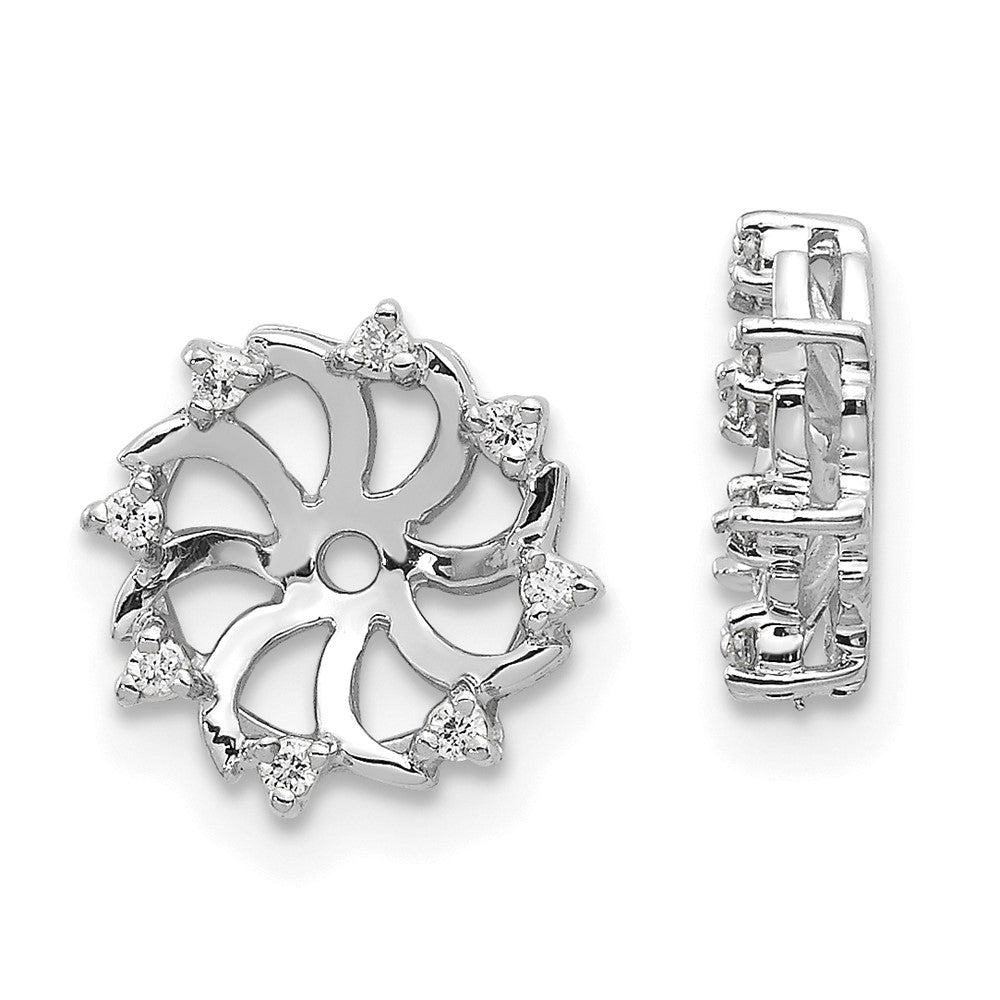 14k White Gold VS Diamond Earring Jacket