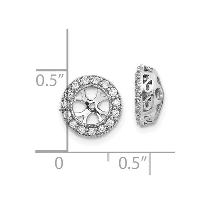 14k White Gold VS Diamond Earring Jacket