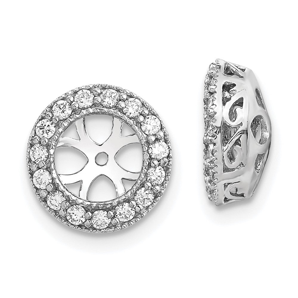 14k White Gold VS Diamond Earring Jacket