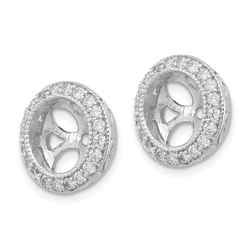 14k White Gold VS Diamond Earring Jacket