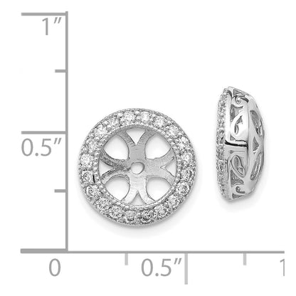 14k White Gold VS Diamond Earring Jacket