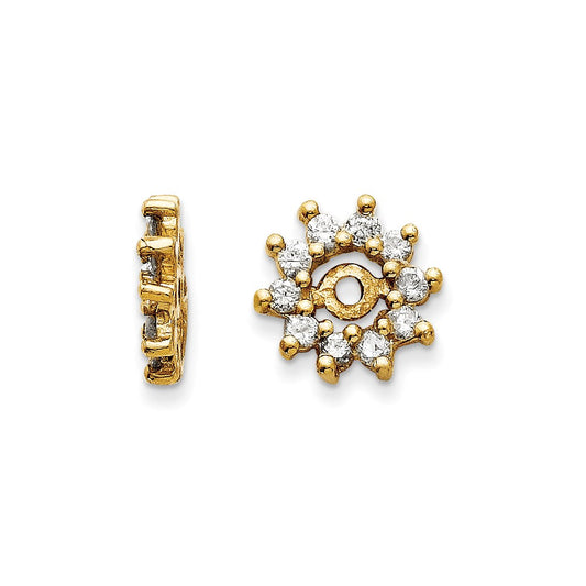 14k A Diamond Earring Jacket