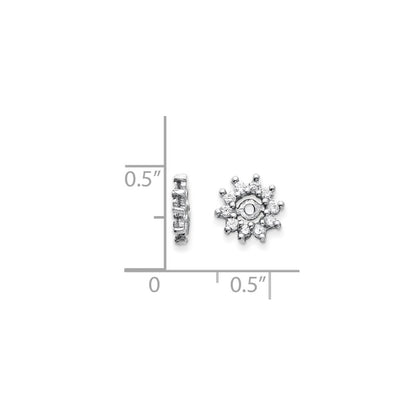 14k White Gold AA Diamond Earring Jacket