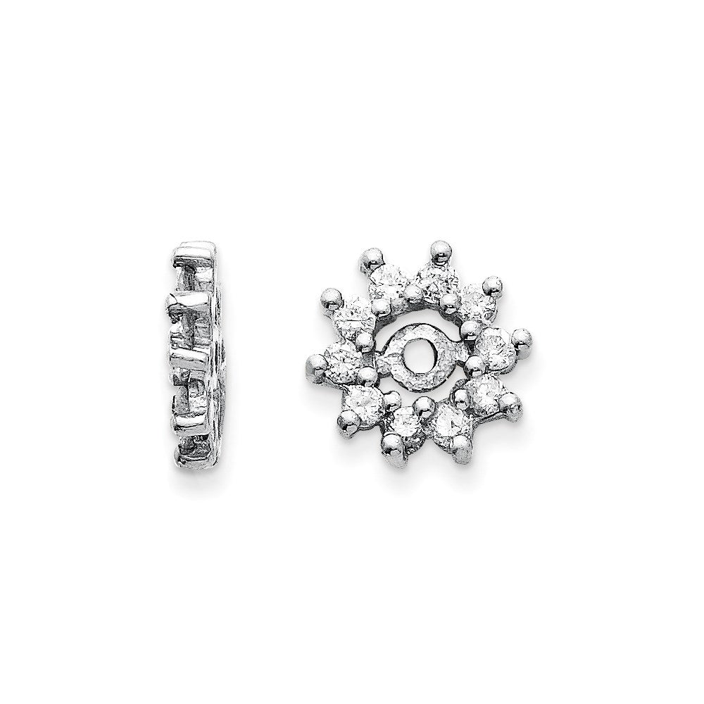 14k White Gold VS Diamond Earring Jacket
