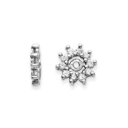 14k White Gold AA Diamond Earring Jacket