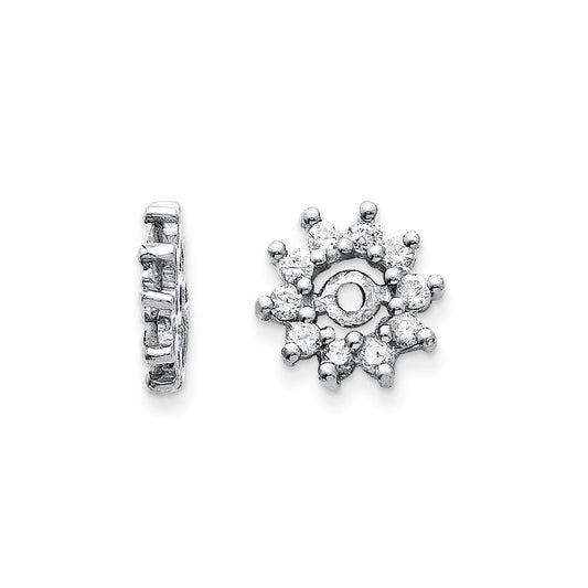 14k White Gold A Diamond Earring Jacket