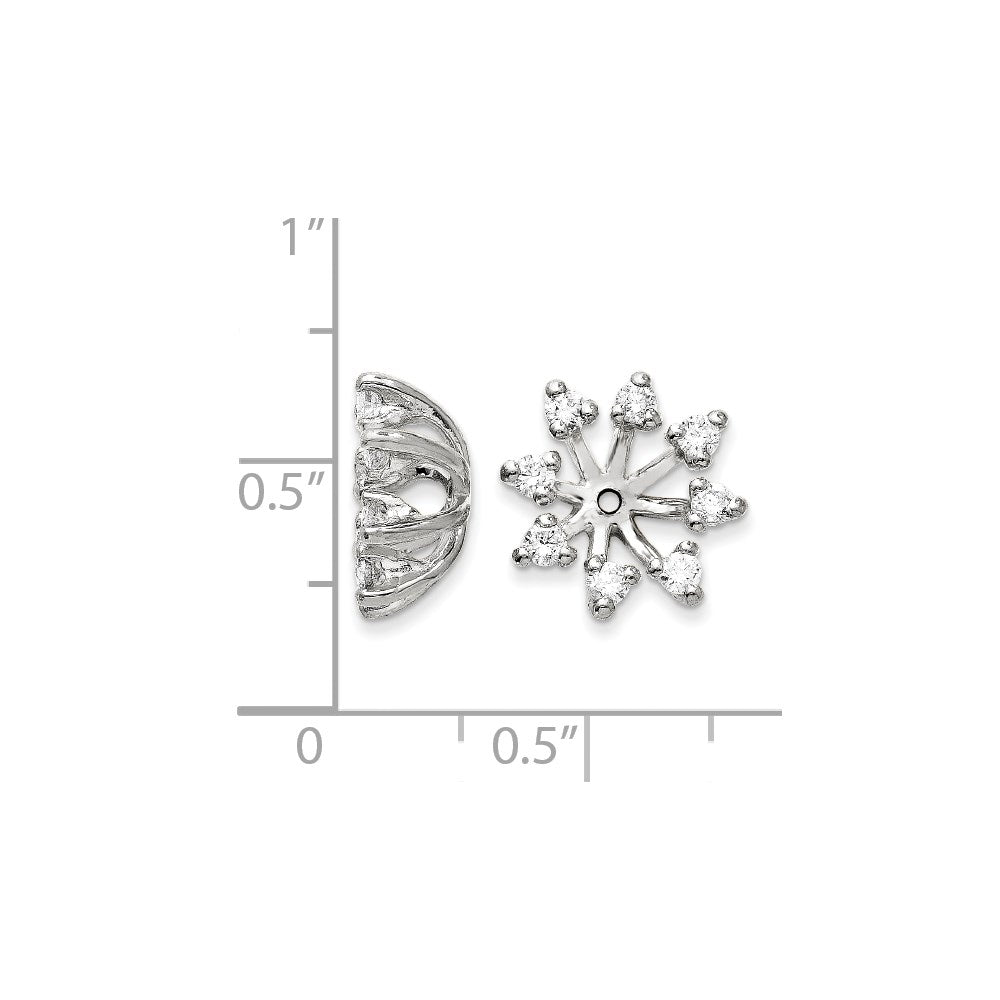 14k White Gold VS Diamond earring jacket