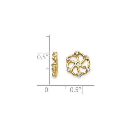 14k A Diamond Earring Jacket