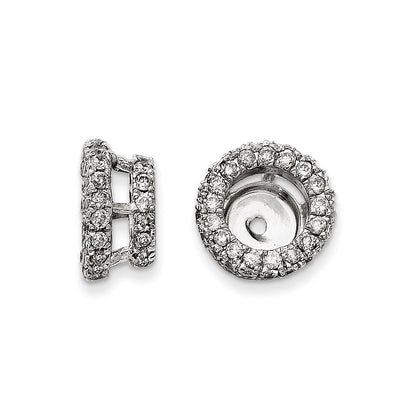 14K White Gold Diamond Earring Jacket