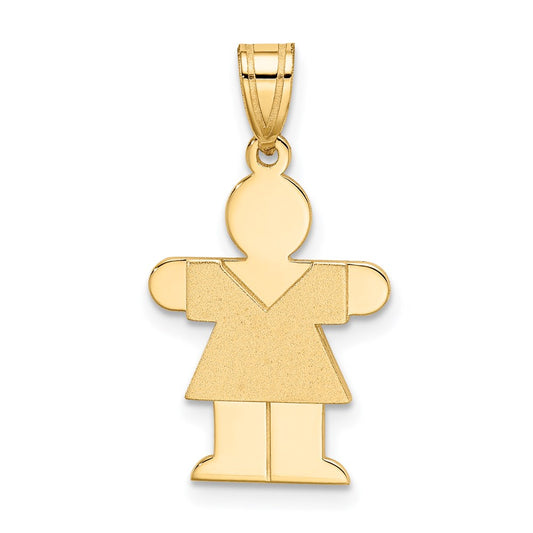 14k Yellow Gold Girl Charm