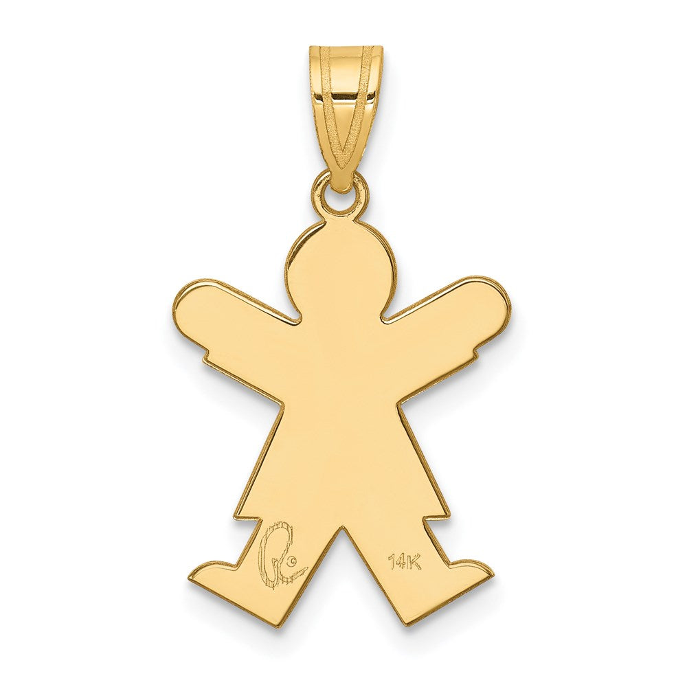 14k Yellow Gold Girl Charm