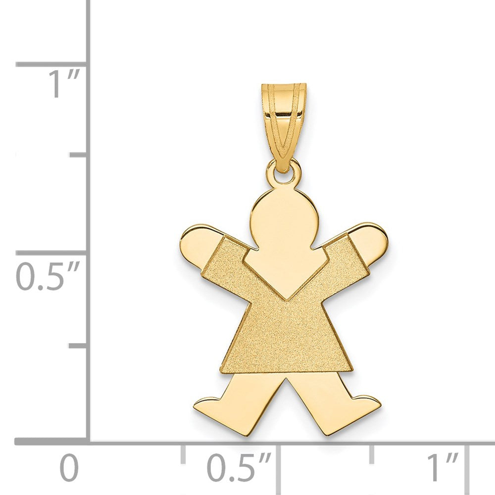 14k Yellow Gold Girl Charm